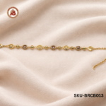 Elegant Gold-Plated Ruby Accent Bracelet