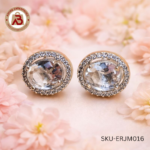 Elegant Silver-Tone Crystal Earrings & Pendant