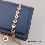 Classic Heart Motif Gold-Tone Bracelet