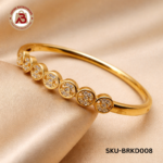 Swarna Chakra Gold-Tone Designer Bracelet with Crystal Work